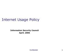 9.信息安全管理体系培训教材Training for Internet Usage Policy