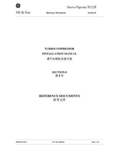 GE新比隆透平压缩机安装中文手册WEPP Installation Manual - Section 8 Reference Doc - Rev 1