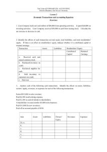 基础会计学英文习题库Lesson02-exercises