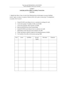 基础会计学英文习题库Lesson03-exercises