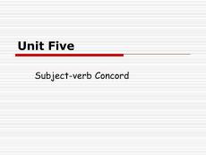 新编英语语法教程 PPT 大学生用书5. Subject-verb concord