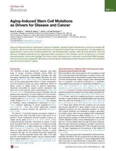 Aging-Induced Stem Cell Mutations as Drivers for Disease and Cancer