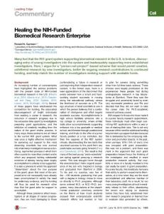 [PDF] Healing the NIH-Funded Biomedical Research Enterprise