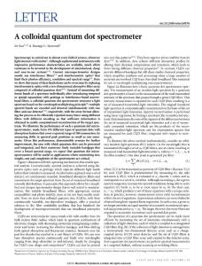 A colloidal quantum dot spectrometer