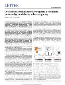 Cytosolic extensions directly regulate a rhomboid protease by modulating substrate gating