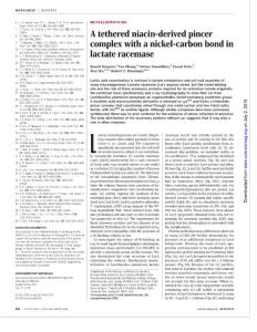 [PDF] A tethered niacin-derived pincer complex with a nickel-carbon bond in lactate racemase