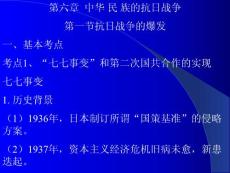 高中历史课件：第六章中华民族的抗日战争