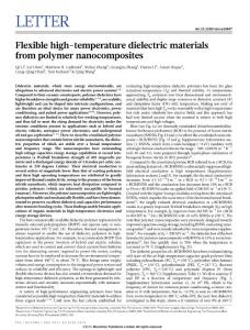Flexible high-temperature dielectric materials from polymer nanocomposites