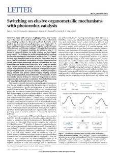nature14875_Switching on elusive organometallic mechanisms with photoredox catalysis