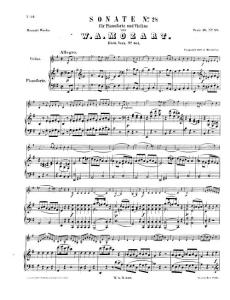 E小调小提琴奏鸣曲 K304 莫扎特 钢琴分谱