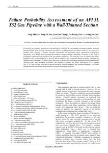 Failure Probability Assessment of an API 5L X52 Gas Pipeline with a Wall-Thinned Section