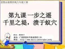 思想品德教科版八年级上册第九课 一步之遥