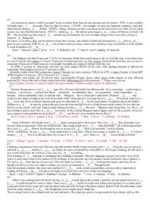英语中考专题练习----短文首字母填空(2)