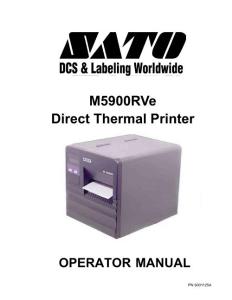 M5900RVe Operator Manual