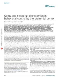 nn.4275-Going and stopping- dichotomies in behavioral control by the prefrontal cortex