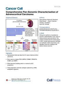 Cancer Cell-2016-Comprehensive Pan-Genomic Characterization of Adrenocortical Carcinoma