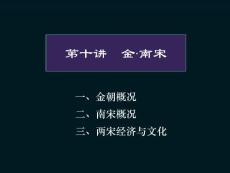 中国古代史 第10讲 金·南宋