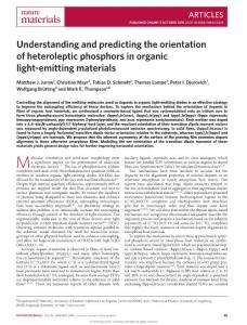 nmat4428-Understanding and predicting the orientation of heteroleptic phosphors in organic light-emitting materials