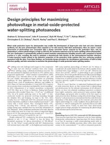 nmat4451-Design principles for maximizing photovoltage in metal-oxide-protected water-splitting photoanodes