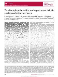 nmat4491-Tunable spin polarization and superconductivity in engineered oxide interfaces