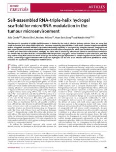nmat4497-Self-assembled RNA-triple-helix hydrogel scaffold for microRNA modulation in the tumour microenvironment
