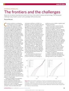 nmat4613-Materials modelling The frontiers and the challenges