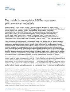 ncb3357-The metabolic co-regulator PGC1α suppresses prostate cancer metastasis