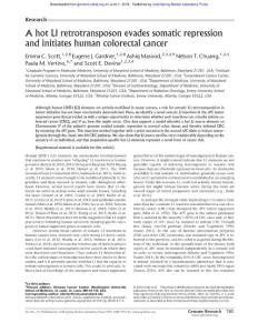 Genome Res.-2016-Scott-745-55-A hot L1 retrotransposon evades somatic repression and initiates human colorectal cancer