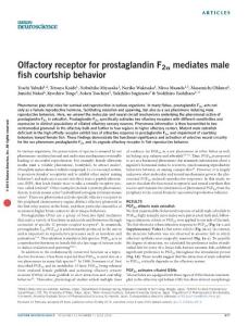 nn.4314-Olfactory receptor for prostaglandin F2α mediates male fish courtship behavior