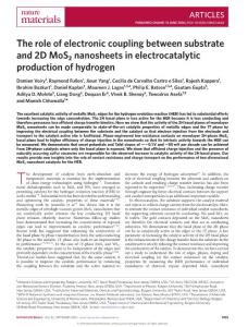 nmat4660-The role of electronic coupling between substrate and 2D MoS2 nanosheets in electrocatalytic production of hydrogen