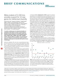 nn.4352-Meta-analysis of 2,104 trios provides support for 10 new genes for intellectual disability