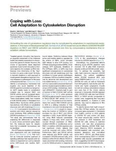 Developmental Cell-2016-Coping with Loss- Cell Adaptation to Cytoskeleton Disruption