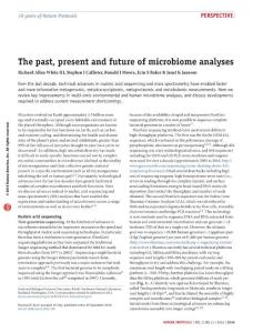 nprot.2016.148-The past, present and future of microbiome analyses