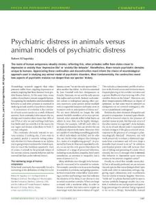 nn.4397-Psychiatric distress in animals versus animal models of psychiatric distress