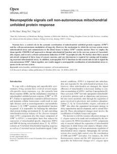 cr2016118a-Neuropeptide signals cell non-autonomous mitochondrial unfolded protein response