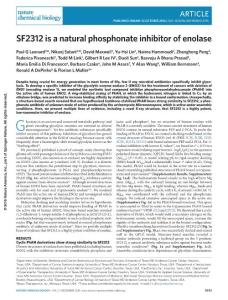 nchembio.2195-SF2312 is a natural phosphonate inhibitor of enolase