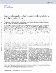 nsmb.3331-Reciprocal regulation of carbon monoxide metabolism and the circadian clock
