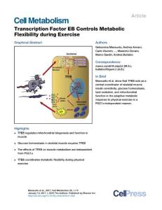Cell Metabolism-2016-Transcription Factor EB Controls Metabolic Flexibility during Exercise
