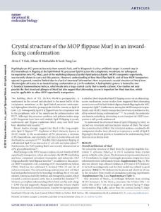 nsmb.3346-Crystal structure of the MOP flippase MurJ in an inward-facing conformation