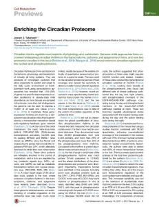 Cell Metabolism-2017-Enriching the Circadian Proteome