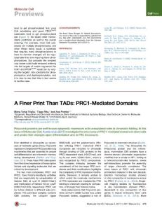 Molecular Cell-2017-A Finer Print Than TADs PRC1-Mediated Domains