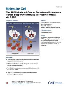 Molecular Cell-2017-The TRAIL-Induced Cancer Secretome Promotes a Tumor-Supportive Immune Microenvironment via CCR2