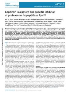 nchembio.2326-Capzimin is a potent and specific inhibitor of proteasome isopeptidase Rpn11