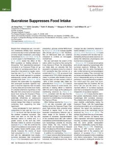Cell Metabolism-2017-Sucralose Suppresses Food Intake