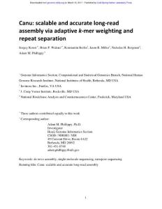 Genome Res.-2017-Koren-Canu scalable and accurate long-read assembly via adaptive k-mer weighting and repeat separation