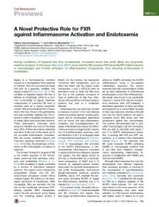 Cell Metabolism-2017-A Novel Protective Role for FXR against Inflammasome Activation and Endotoxemia