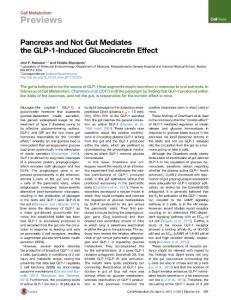 Cell Metabolism-2017-Pancreas and Not Gut Mediates the GLP-1-Induced Glucoincretin Effect