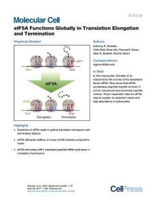 Molecular Cell-2017-eIF5A Functions Globally in Translation Elongation and Termination