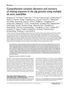 Genome Res.-2016-Li-Comprehensive variation discovery and recovery of missing sequence in the pig genome using multiple de novo assemblies