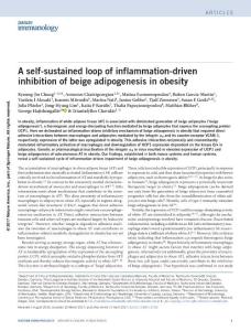 ni.3728-A self-sustained loop of inflammation-driven inhibition of beige adipogenesis in obesity